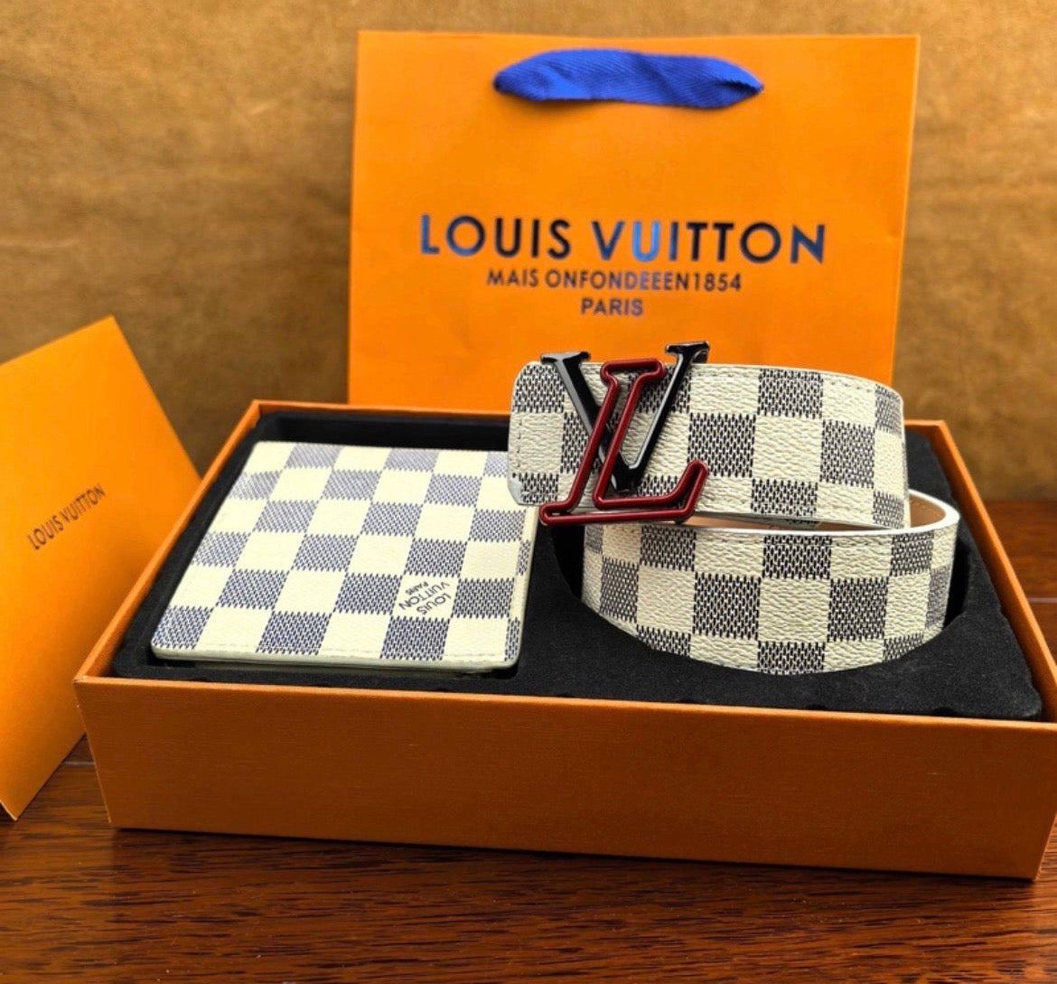 Ceinture et portefeuille LV