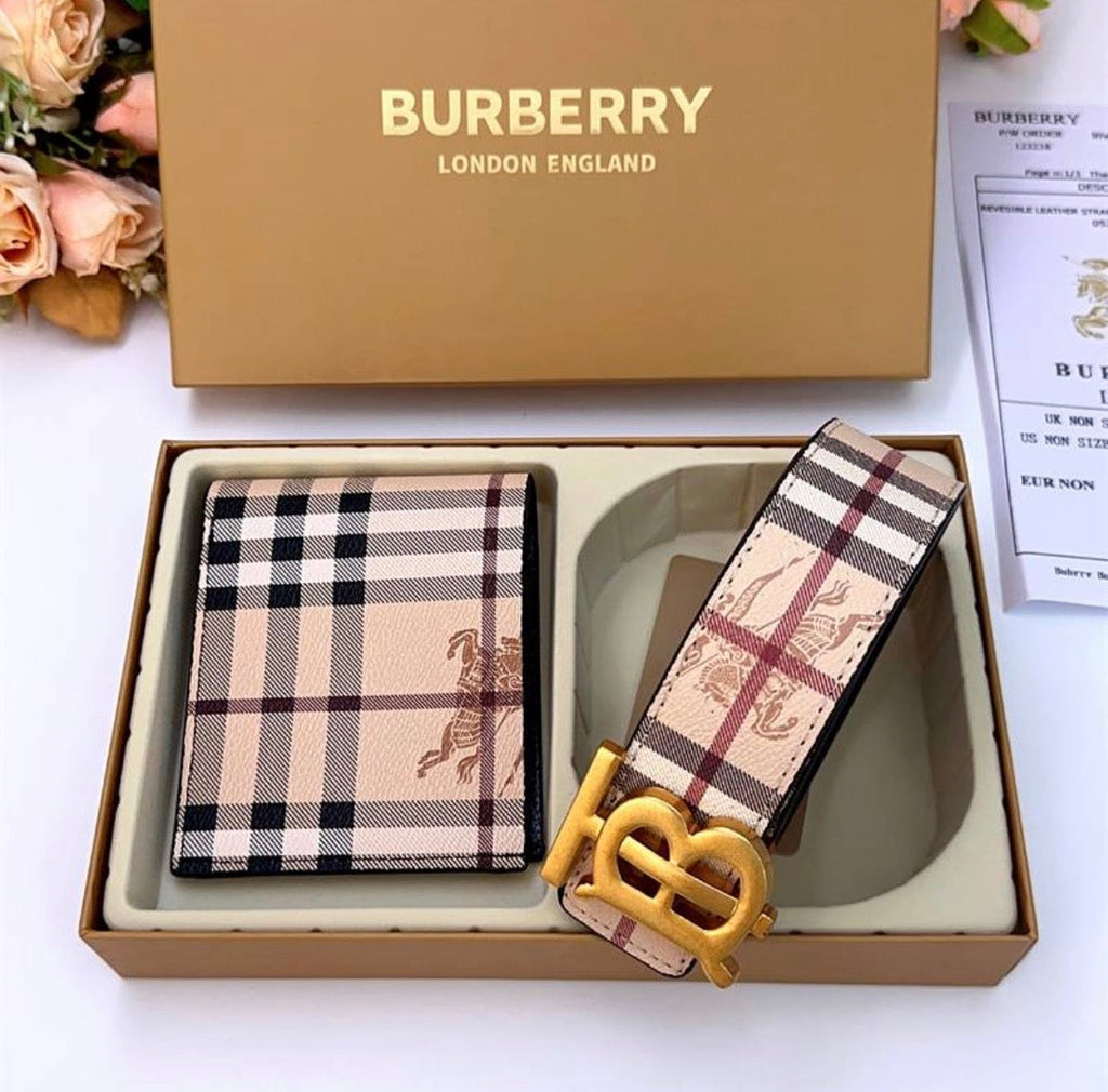 Ceinture et portefeuille :BURBERRY