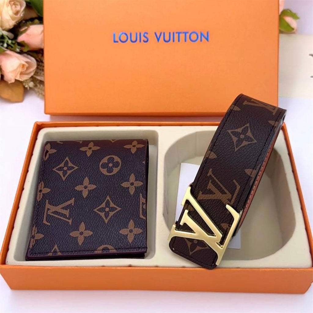 Ceinture et portefeuille LV