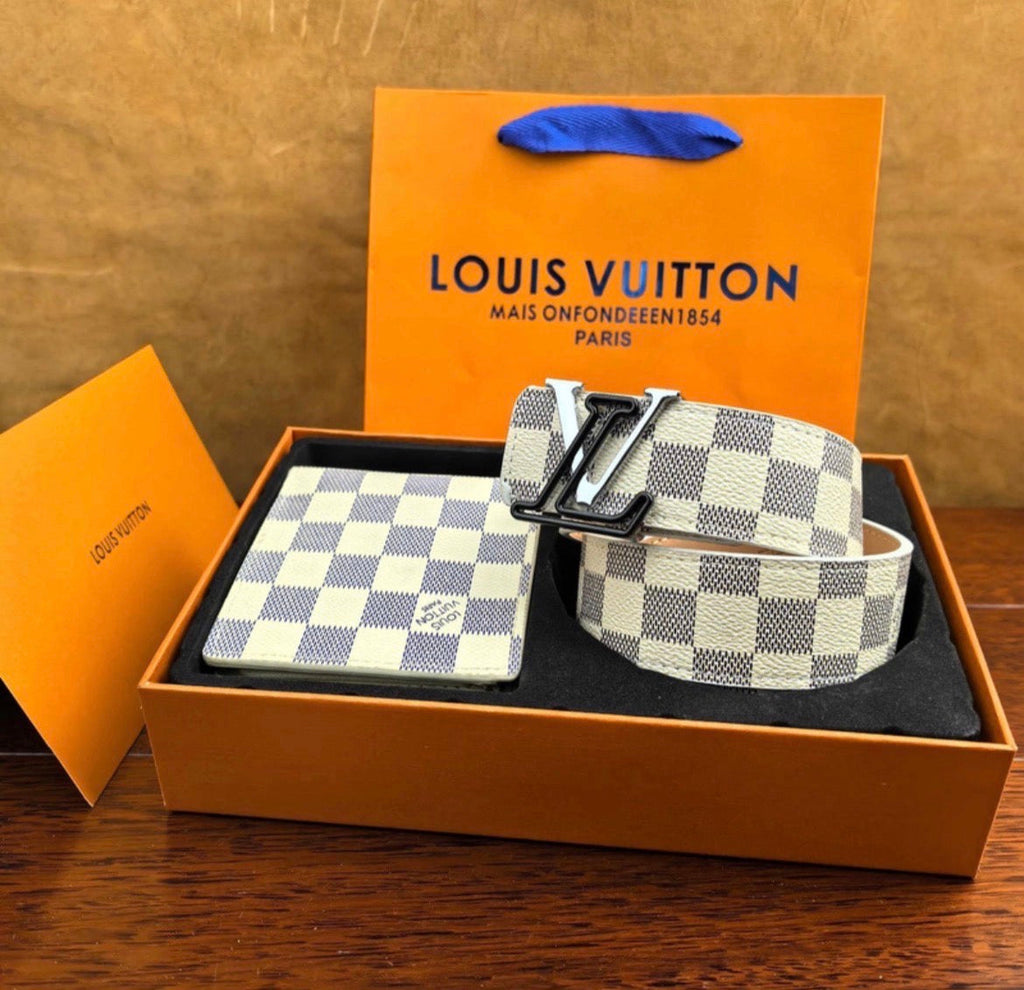 Ceinture et portefeuille LV