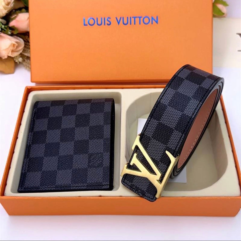 Ceinture et portefeuille LV